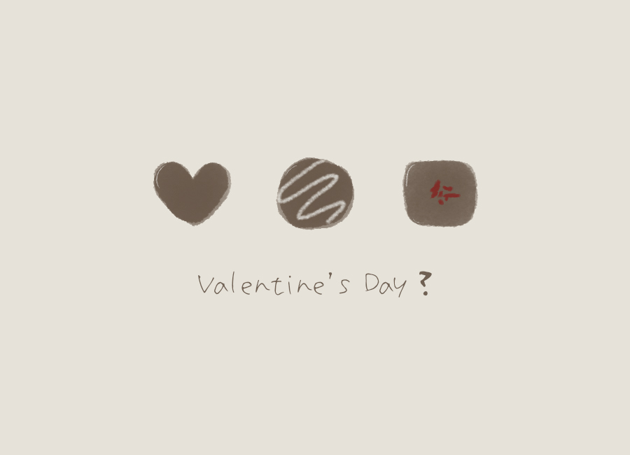 バレンタインのチョコレートのイラスト